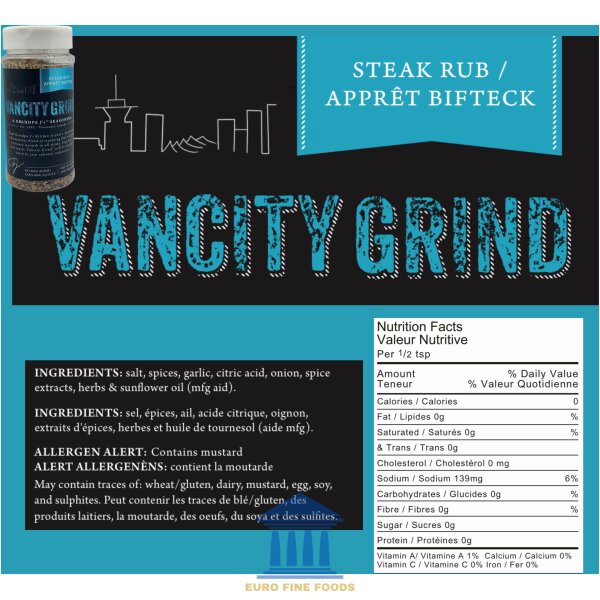 Vancity Grind Steak Rub 350gr - Image 2