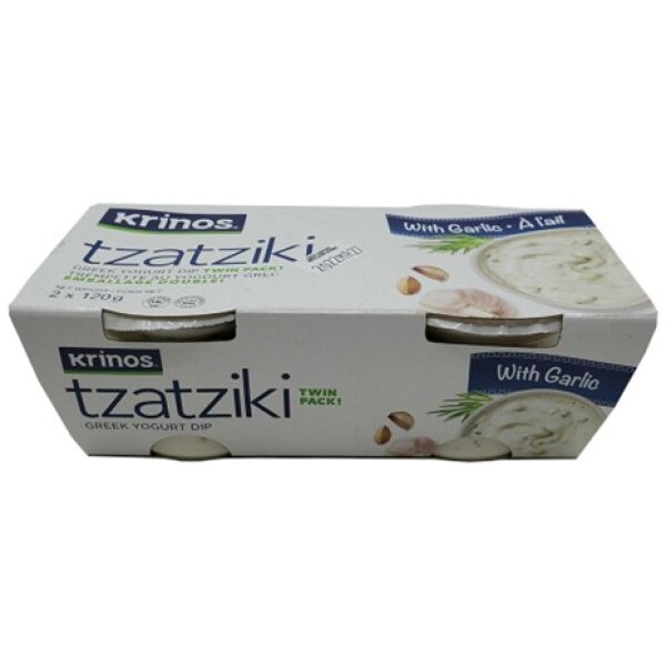 Krinos Tzatziki Greek Yogurt Dip with Garlic 2 at Euro Fine Foods
