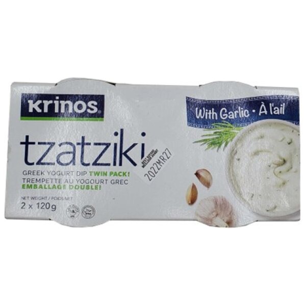 Krinos Tzatziki Greek Yogurt Dip with Garlic 3 at Euro Fine Foods