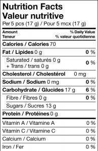 Krinos Espresso Candy Nutritional Information at Euro Fine Foods