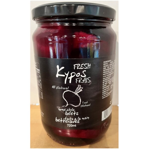Fresh Kypos Beets 720ml jar at Euro Fine Foods