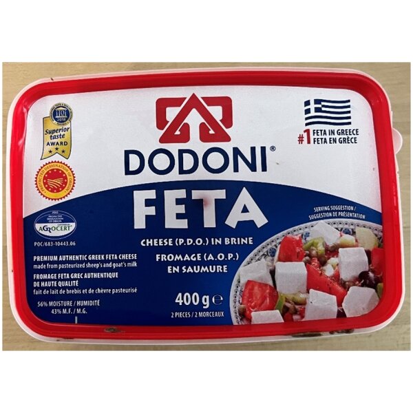 Dodoni Feta Cheese in Brine 400g at Euro Fine Foods