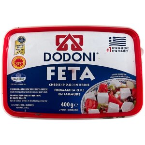 Dodoni Feta cheese (PDO) in Brine Top ~ 400 g at Euro Fine Foods