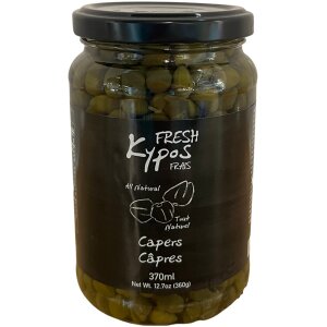 Fresh Kypos All Natural Capers ~ 370ml jar at Euro Fine Foods