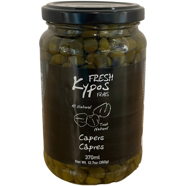 Fresh Kypos All Natural Capers ~ 370ml jar at Euro Fine Foods