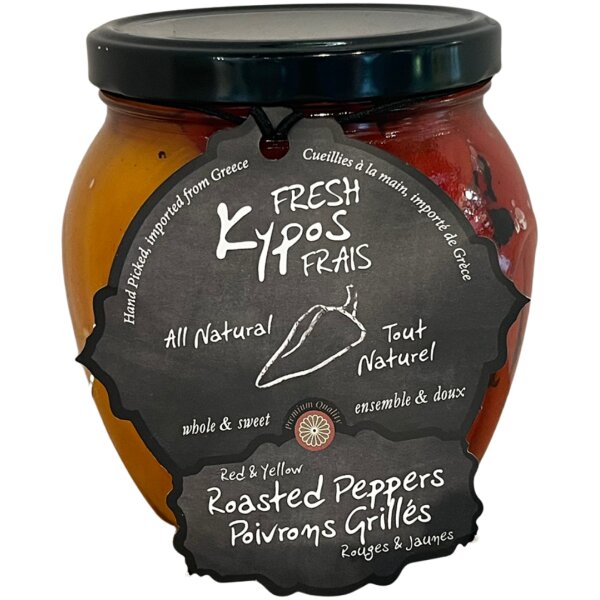 Fresh Kypos All Natural Red and Yellow Roasted Peppers