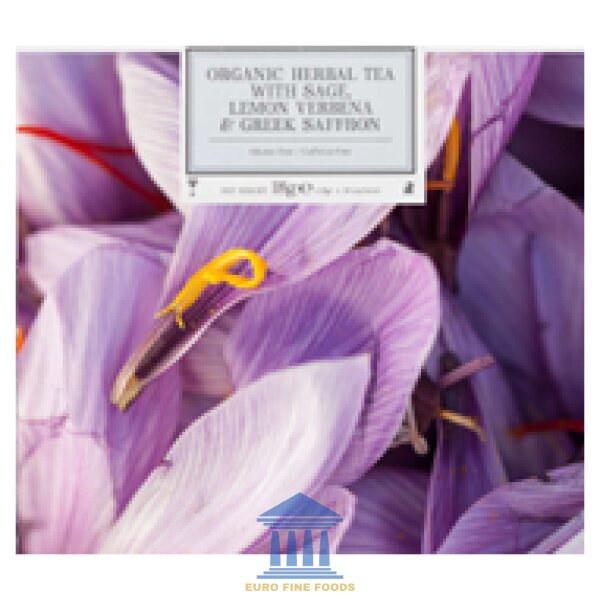 Krocus Kozanis Organic Green Tea with Sage, Lemon Verbena & Greek Saffron at Euro Fine Foods