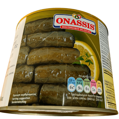 Onassis Dolmadakia Vine Leaves Stuffed with Rice ~ 2 Kg tin