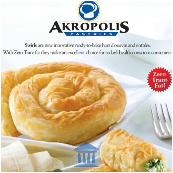 Authentic Greek Akropolis Phyllo Swirls Made in Canada at Euro Fine foods