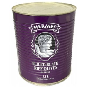 Hermes Sliced Black Ripe Olives  3.1L