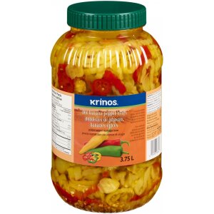 Krinos Hot Banana Pepper Rings 3.75L