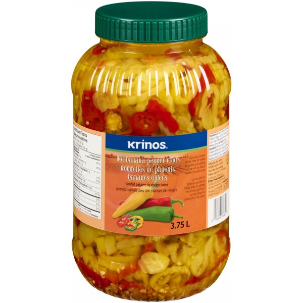 Krinos Hot Banana Pepper Rings 3.75L