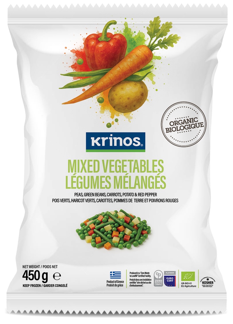 Krinos Organic Mixed Vegetables 450gr